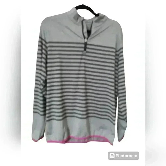 G/FORE Striped Mid Quarter Zip Pullover - medium - Picture 5 of 7